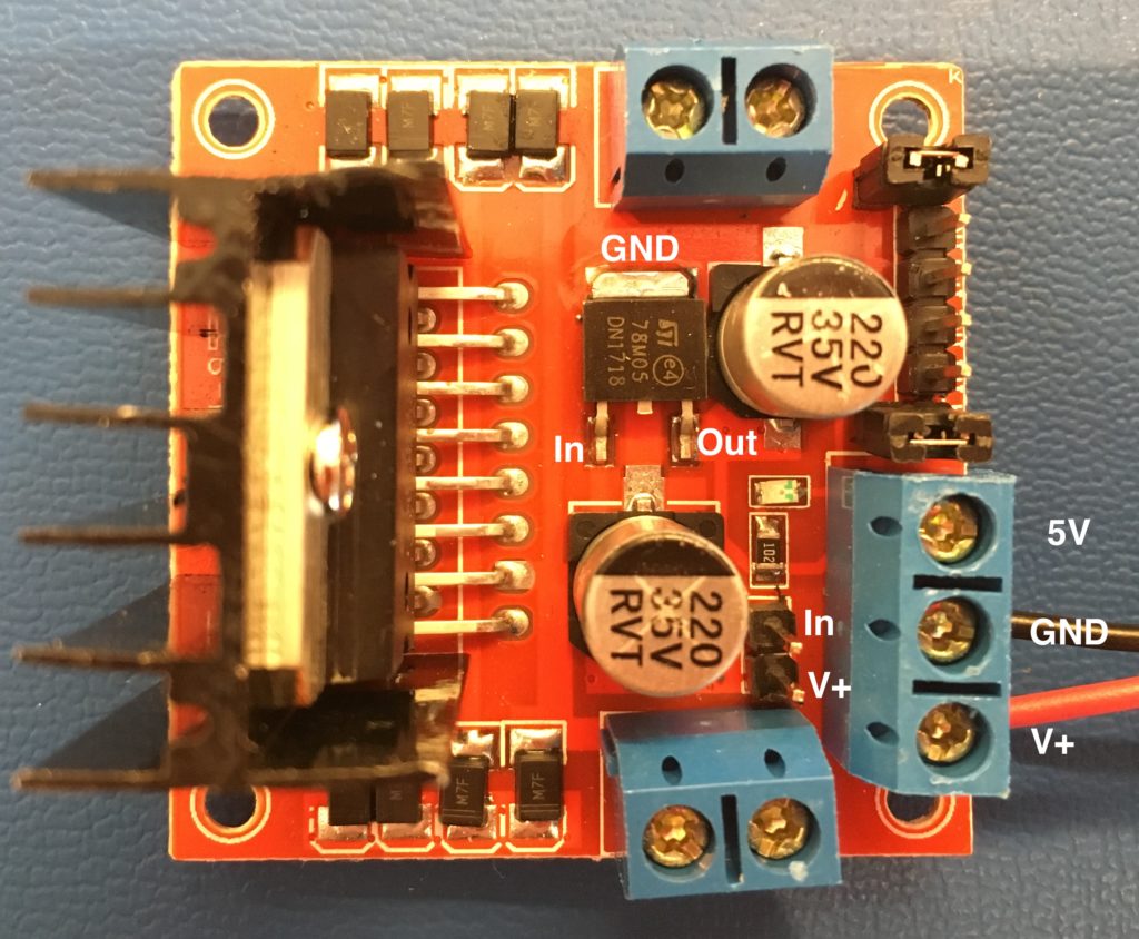 l298n motor driver labels